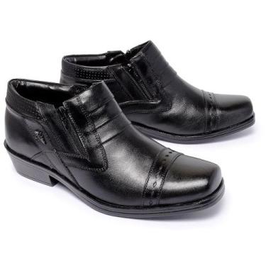 Imagem de Bota Masculina Country Couro Estilo Cano Curto Cor Preto - Ferrile, Pr