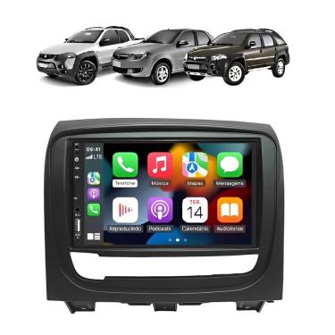 Imagem de Kit Multimidia Strada Week Siena 2012 / 2019 Mold Preta 7 Pol Android Carplay - 701K Fi...
