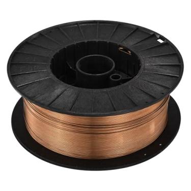 Imagem de HARFINGTON Fio de solda MIG sólido ER70S-6 0,045 polegadas, carretel de 15 kg, fio MIG de aço suave de baixo carbono com baixo respingo para soldagem a gás em todas as posições