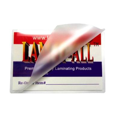 Imagem de LAM-IT-ALL 5 Mil Hot Luggage Tag Laminating Pouches with Slot (pacote com 100) 2-1/2 X 4-1/4 Clear