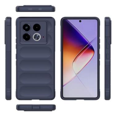 Imagem de Elubugod Capa compatível com Infinix Note 40 5G, capa para celular TPU macia compatível com Infinix Note 40 5G X6851 X6852 capa azul
