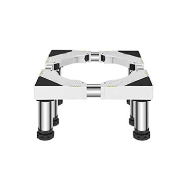Imagem de Base de suporte para máquina de lavar, base ajustável multifuncional com 8/12 pés fortes, máquina de lavar roupa universal de comprimento/largura de rack alto 42-66 cm Suporte para secadora de roupas