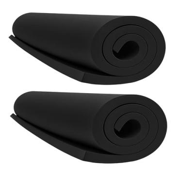 Imagem de Pacote com 2 folhas de rolo de espuma de EVA preta de 10 mm de espessura, 35,3 cm x 99,1 cm, espuma artesanal de EVA premium para fantasia de cosplay da MEARCOOH