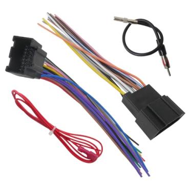 Imagem de GRABOTE Cablagem de rádio atualizada com adaptador de antena para Cadillac DTS 2006-2011, para Escalade 2007-2012, para Escalade ESV 2007-2012, instale o adaptador de cabo receptor de CD Player