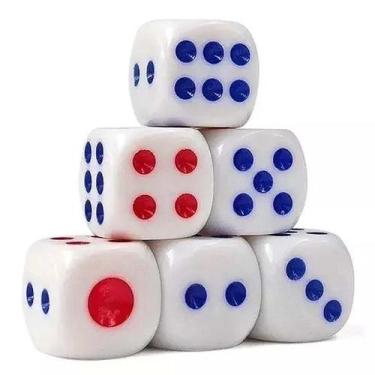 Imagem de Kit C/ 6 Dados 1,5cm Jogos De Tabuleiro Rpg Mesa Matemática - Wellmix