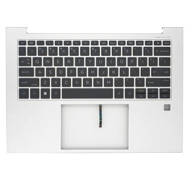 Imagem de Jxjslp Conjunto de teclado retroiluminado para caixa superior de substituição para laptop HP EliteBook 840 G9 G10 com layout dos EUA N45442-001 prata
