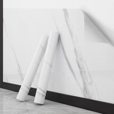 Imagem de YIZHI Papel de parede autoadesivo de mármore Waterpoof Papel de parede de granito para superfícies de cobertura de móveis antigos 41 cm x 300 cm Papel de contato decorativo para parede de quarto e