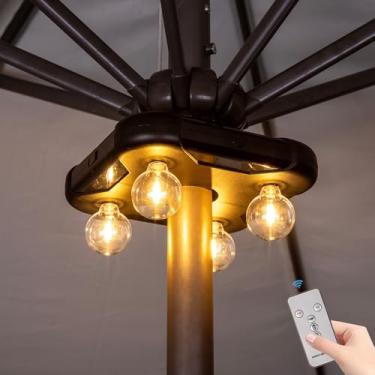 Imagem de TWINKVILLA Luz De Led Para Pátio Operada Por Bateria Com Lâmpadas G40, Poste Sem Fio 3 Níveis Brilho Quintal, Barracas Acampamento, Churrasqueira Ou Uso Interno