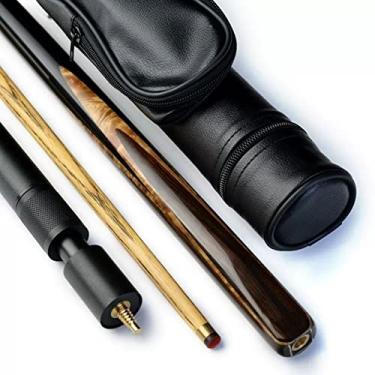 Imagem de KISOARTWQ Bastões de bilhar bastões de taco de bilhar taco de bilhar taco de bilhar taco de sinuca de cabeça pequena taco de sinuca preto 8 taco de estilo chinês preto oito tacos de mesa (cor: 1