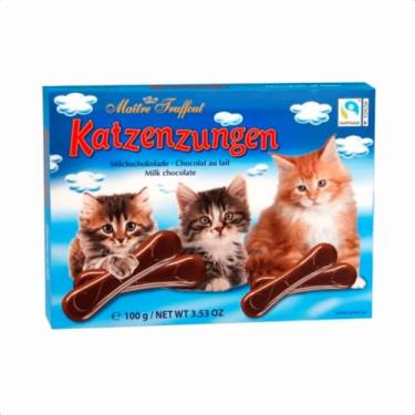 Imagem de Maitre Truffout Katzenzungen Chocolate ao Leite, Língua de Gato Belga, 100g