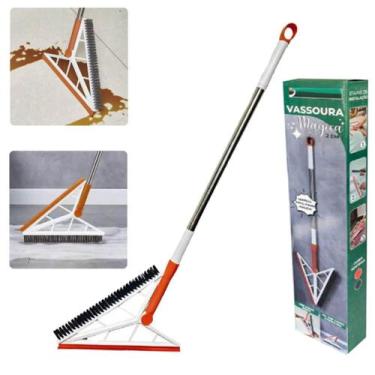 Imagem de Vassoura Mágica 2 Em 1 Vassoura E Rodo com Regulagem Barra Telescópica