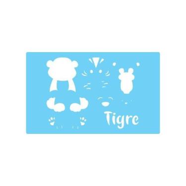 Imagem de Stencil De Parede Tamako Tigre - 55 X 90Cm - Ref 375 - Stencil Tamako