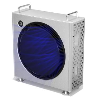 Imagem de Suporte vertical para Mac Mini M4: suporte de mesa vertical, economia de espaço, fácil acesso ao botão liga/desliga, suporte de chassi de alumínio, dissipação de calor compatível com Mac Mini M4 / M4
