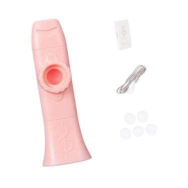 Imagem de simhoa Kazoo Flute Kids Toy Good Companion Inclui 5 membranas flauta de boca fácil de tocar para o teclado de guitarra dos amantes da música adultos, Rosa