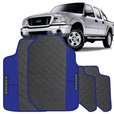 Imagem de LINDO JOGO TAPETE 4 PEÇAS CARRO AUTOMOTIVO  NA COR AZUL Ford Ranger 20