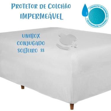 Imagem de Protetor de Colchão Impermeável Solteiro Box Conjugado Unibox 88x188cm
