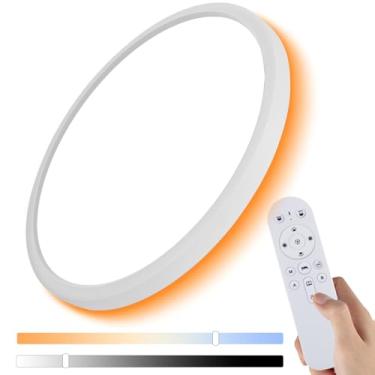 Imagem de Dcvoltfield Luminária De Teto Led Embutida De 12 Polegadas Com Controle Remoto, Lâmpada De Teto Ajustável Ultrafina De 24 W, 3000 K-6500 K Para Sala De Estar/Cozinha, Luz Noturna Quente De 2000 K Pa