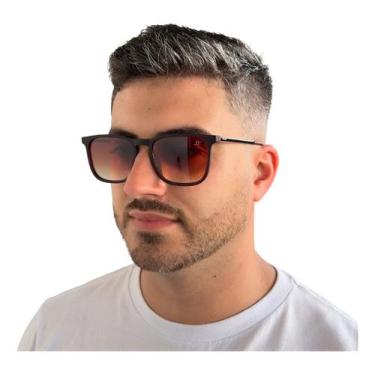 Imagem de Oculos De Sol Quadrado Preto Unissex Proteção Uv400 Original - Finoti,