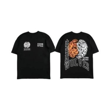 Imagem de Camiseta Oversized Darc Wolf - Unissex, Manga Curta, para Academia e T