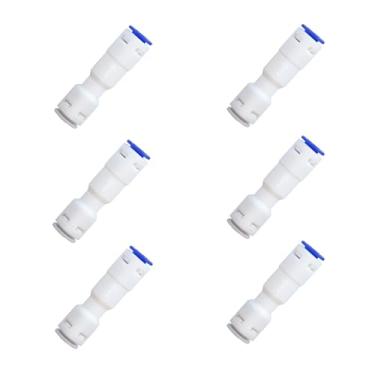Imagem de ESHIONG Válvula de retenção unidirecional push to connect de 1/10.2 cm para filtro de água de osmose reversa, acessórios RO de conexão rápida de plástico certificado NSF (6 peças)