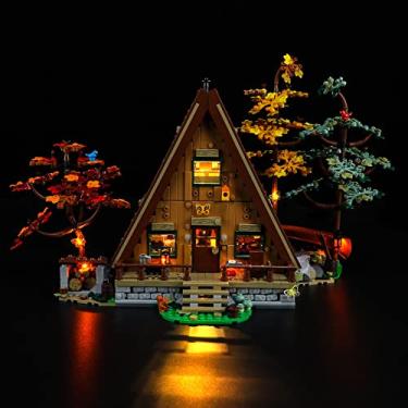 Imagem de GEAMENT LED Light Kit Compatible with Lego A-Frame Cabin - for Ideas 21338 Model Set (Model Set Not Included)