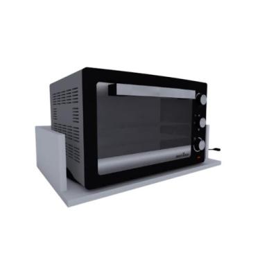Imagem de Suporte Para Microondas e Forno Elétrico 35/36l MDF Branco - Freitas D