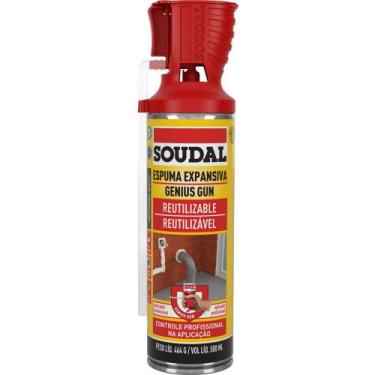 Imagem de Espuma Expansiva Reutilizável Genius Gun 500ml - 154812 - SOUDAL BRASI