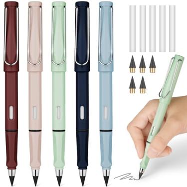 Imagem de Ainiv Lápis Reutilizável Sem Tinta Com Borracha E 5 Pontas Substituíveis - Escrita Infinita Para Casa, Escritório Escola