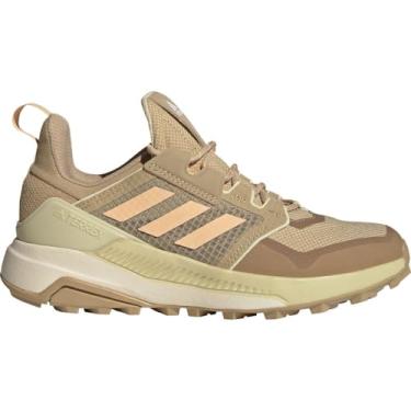 Imagem de adidas Tênis de caminhada feminino Terrex Trailmaker para caminhada, Tom bege/âmbar pulsado/laranja flash, 8.5