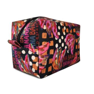 Imagem de Necessaire Feminina Grande Bolsa Estojo Porta Maquiagem Organizadora E