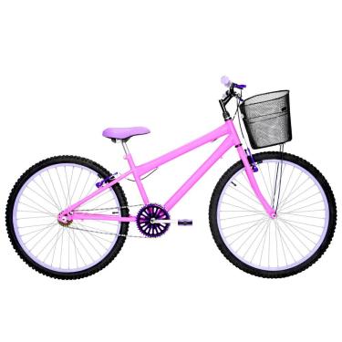 Imagem de Bicicleta Feminina Aro 26 Rbx Alumínio Colorido Cor Rosa E Lilás