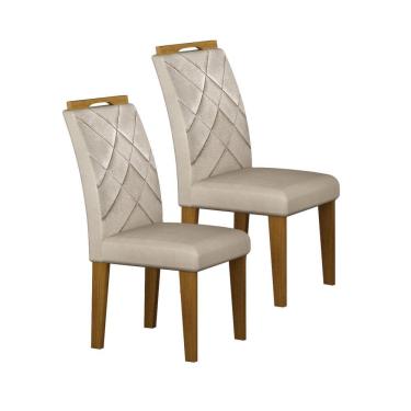 Imagem de Kit 2 Cadeiras Para Sala De Jantar Larissa Freijó/Palha