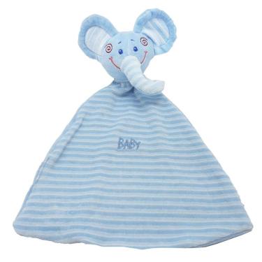 Imagem de Naninha Elefantinho Triângulo - Azul - Antialérgico - 32 Cm