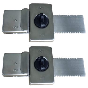 Imagem de Kit 2 Fechadura De Encaixar Jbm Fc2 Porta De Correr Fechamento Interno 20cm