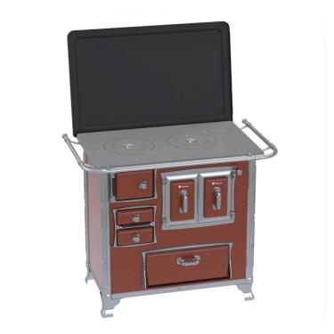 Imagem de Fogão A Lenha N° 01 Sec Xviii Gii Tabaco Gab. Chapa Ferro Fundido Saída Direita C/ Tampa - Venax