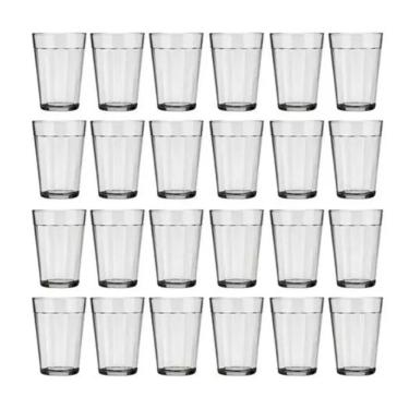 Imagem de Jogo 24 Copos De Vidro Americano Tradicional Nadir Figueiredo 190ml Cerveja Boteco Bar