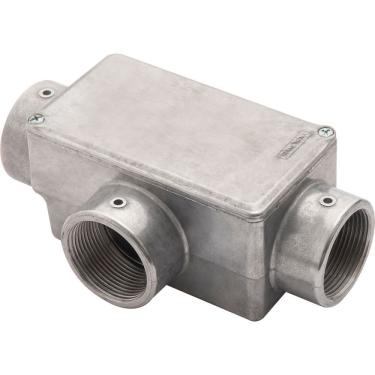 Imagem de Condulete Fixo 1.1-4 Polegada Tipo "t" - Com Tampa - Rosca Bsp - Sem Pintura