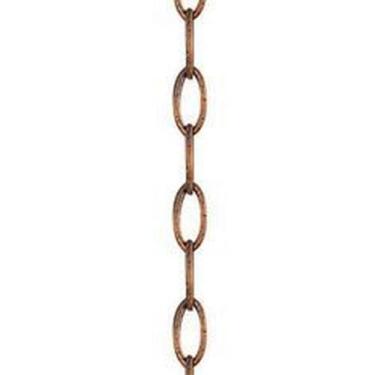 Imagem de Livex Acessórios Lighting 5608-17 Corrente decorativa leve e resistente, bronze rachado com detalhes em pedra vintage