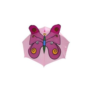 Imagem de Guarda-chuva Infantil Bichinhos Automatico Apito ROSA2 - Voyagem