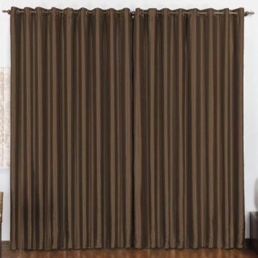 Imagem de Cortina 4M Quarto Escritório Blackout Varão Tabaco - Top Chick