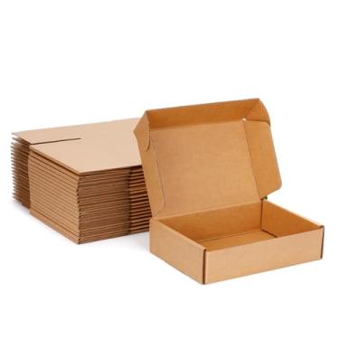 Imagem de DUZCLI Caixas De Remessa Pequenas 9X6X2" - Papelão Ondulado Marrom Kraft (Pacote Com 20) Para Correspondência, Embalagem, Negócios E Embalagens Presentes, Recicláveis Resistentes