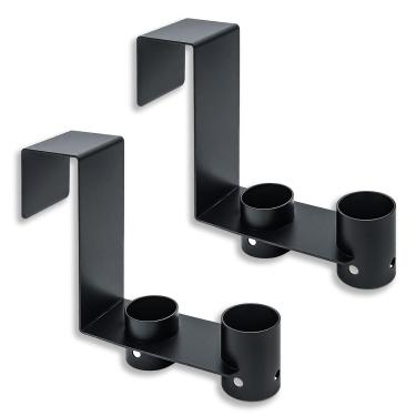 Imagem de KCMOSGI 2 ganchos para cerca de piscina, ganchos para poste de piscina, trilhos adequados de 9,5 cm a 3,5 cm, cabide de ferramentas de piscina para pendurar acessório de limpeza de piscina, mastro de