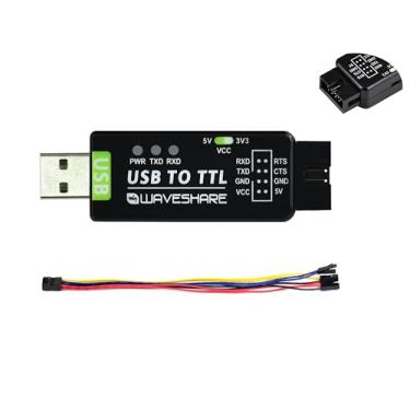 Imagem de Adaptador conversor industrial USB para TTL, chip FT232RL original, porta do dispositivo UART 300bps ~ taxa de dados de 3 Mbps, compatível com Win7/8/8.1/10/11, Linux, Android, Wince, etc.