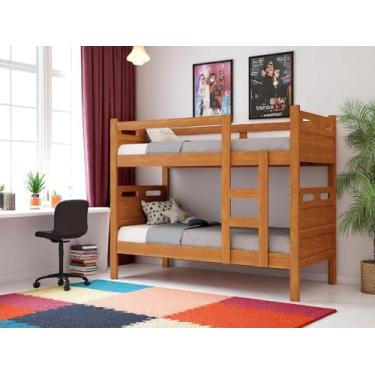 Imagem de Beliche Cama para meninos - espaço e segurança- Cor NATURE