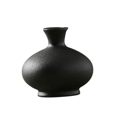 Imagem de Fenteer Vaso de cerâmica, vaso pequeno, minimalista, suporte para flores, arranjo de flores, ornamento para estante, mesa, decoração de mesa, Style E