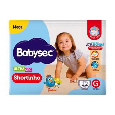 Imagem de Fralda Descartável Babysec UltraSec Shortinho Mega Tamanho G 22 Unidades