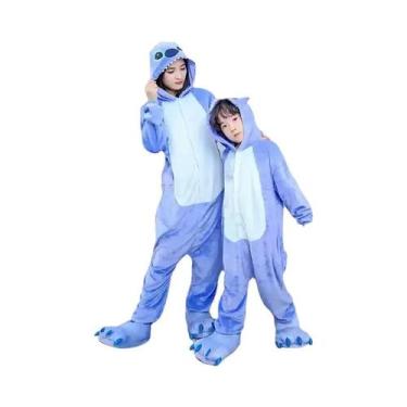 Imagem de Macacão De Cosplay De Anime Lilo E Stitch Adulto Com Capuz De Flanela 