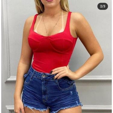 Imagem de Body recorte com bojo - filo modas , Rosa, G