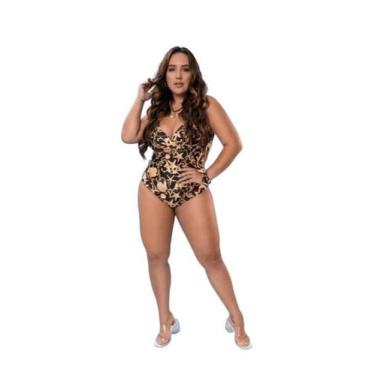 Imagem de Maiô Diamont New Plus Lycra Estampado - Hellen Carolina, XG