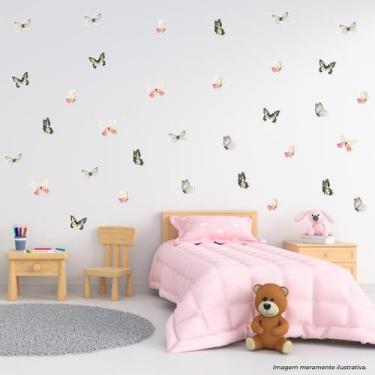 Imagem de Kit 2 Cartelas Adesivos Decorativo Borboletas - Presente-Brinde